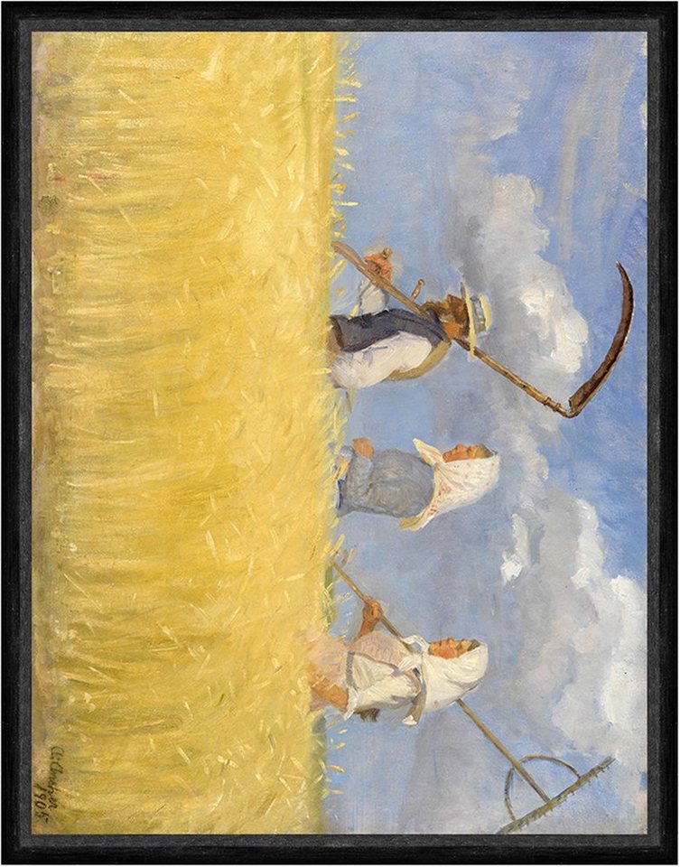 BillerAntik Kunstdruck Harvesters Anna Ancher Ernte Sense Feld Weizen Landarbeit Rechen Faks_, (1 St) von BillerAntik