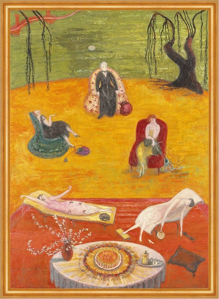 Kunstdruck Heat Florine Stettheimer Hitze Sommer Freizeit Liegen Stricken Sessel, (1 St) von OTTO