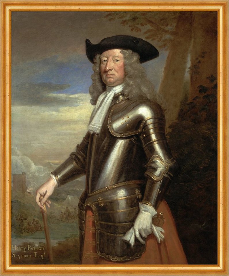 BillerAntik Kunstdruck Henry Portman Seymour Godfrey Kneller Adel Ritter Rüstung Hut Blech B, (1 St) von BillerAntik