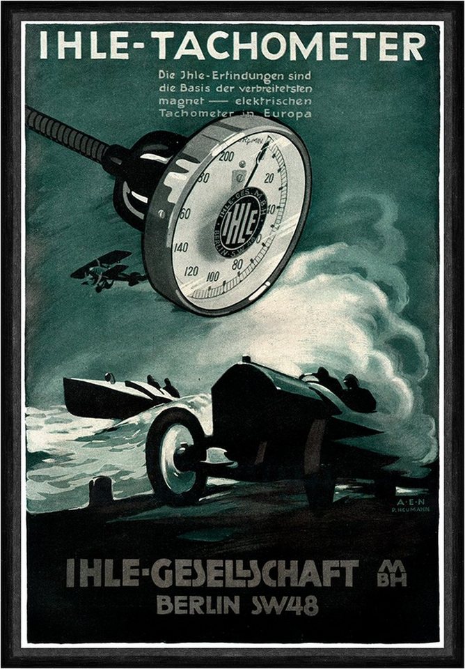 Kunstdruck Ihle Gesellschaft magnet elektrische Tachometer Plakat Braunbeck Faks_, (1 St) von OTTO