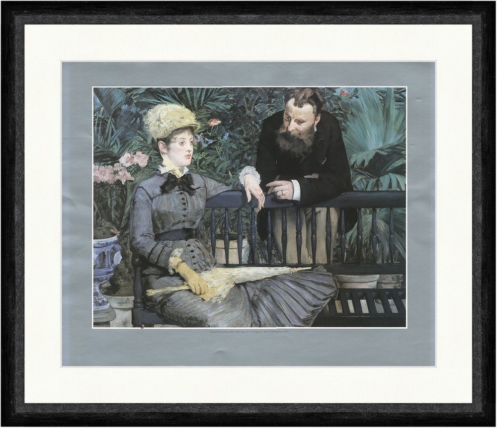 BillerAntik Kunstdruck Im Wintergarten Edouard Manet Paar Gespräch Poster Faks_Plakatwelt 11, (1 St) von BillerAntik