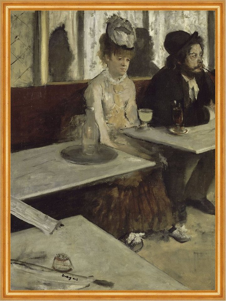 Kunstdruck In a Cafe Edgar Degas Mode Männer Frauen Tische Gläser Hüte B A2 01441, (1 St) von OTTO