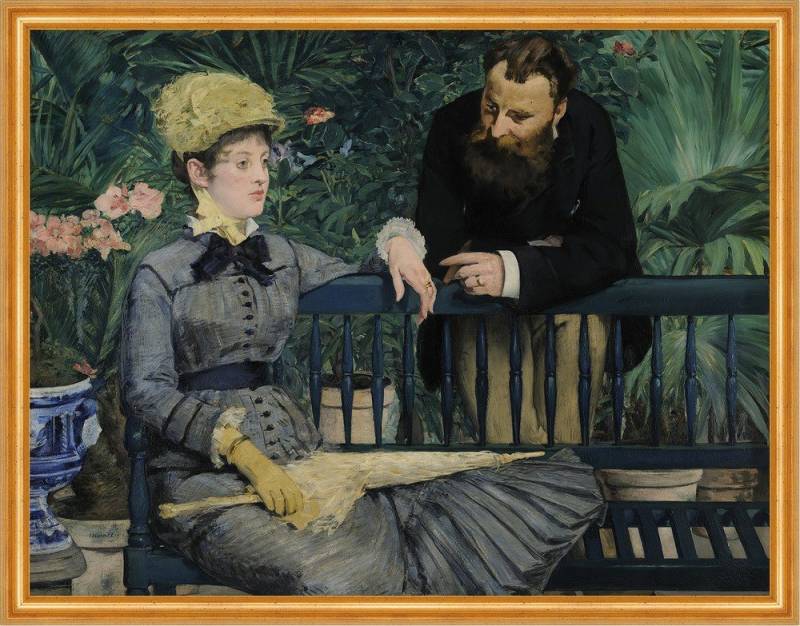 BillerAntik Kunstdruck In the Conservatory Edouard Manet Gewächshaus Bank Ausruhen B A2 01478, (1 St) von BillerAntik