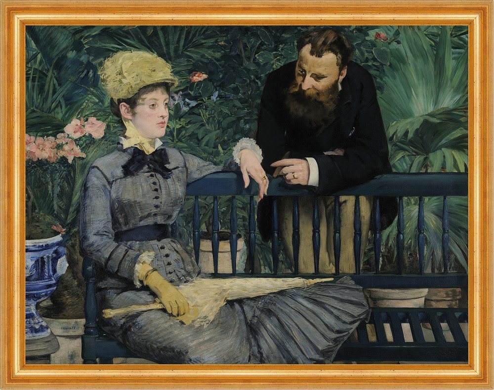 Kunstdruck In the Conservatory Edouard Manet Gewächshaus Bank Pflanzen B A3 01478, (1 St) von OTTO