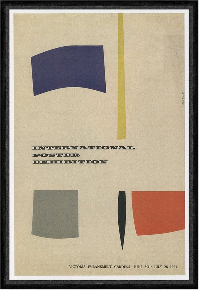 BillerAntik Kunstdruck International Poster Exhibition Mick Pilcher 1951 Kunstdruck Faks_Werb, (1 St) von BillerAntik