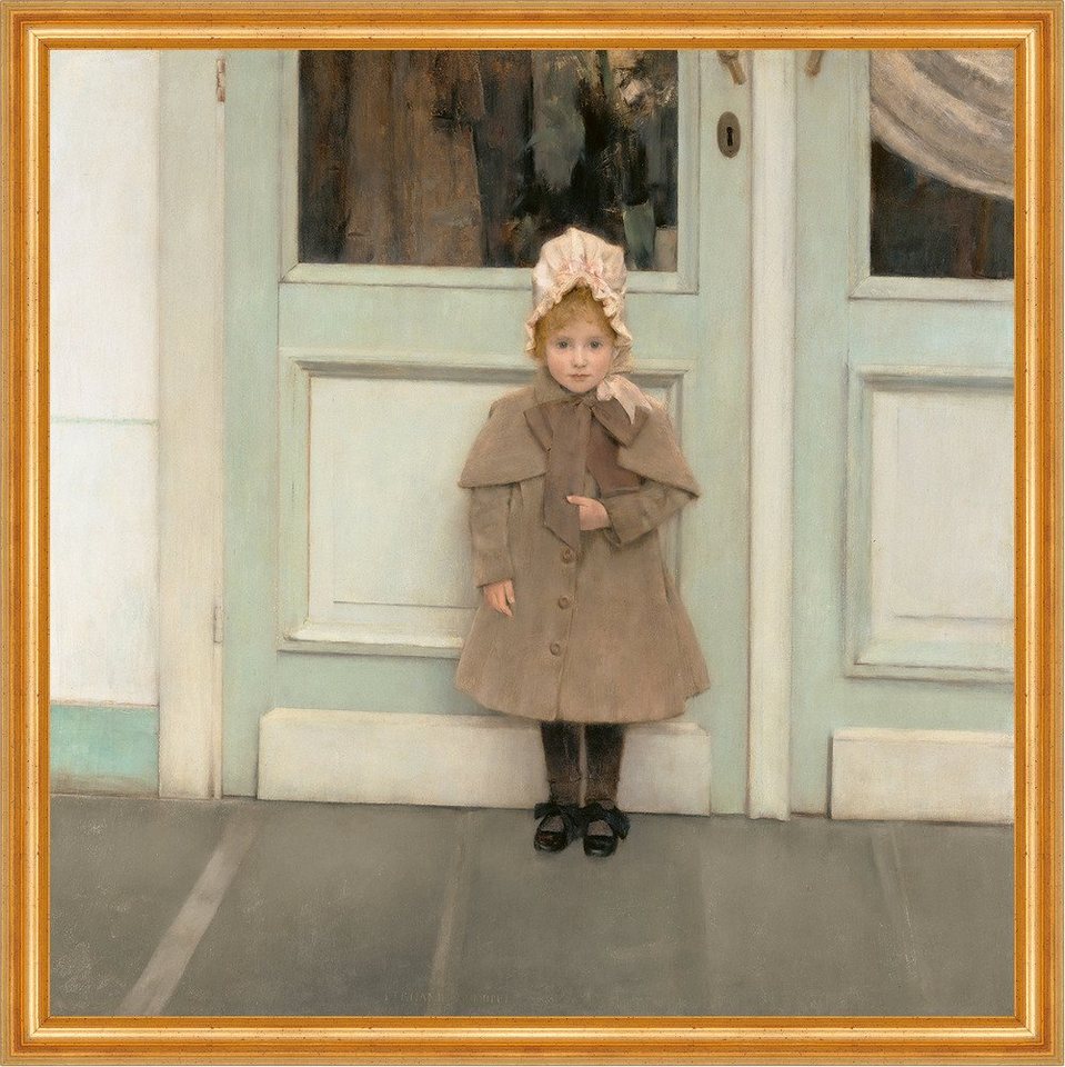 BillerAntik Kunstdruck Jeanne Kefer Fernand Khnopff Kinder Mädchen Mantel Haube Türen Adel B, (1 St) von BillerAntik