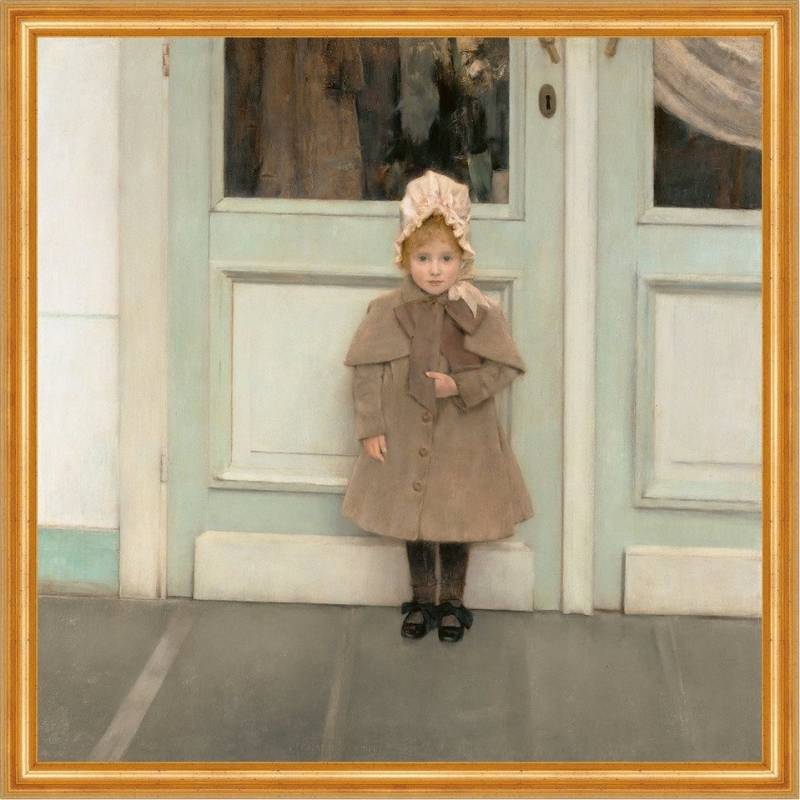BillerAntik Kunstdruck Jeanne Kefer Fernand Khnopff Kinder Mädchen Mantel Haube Türen Adel B, (1 St) von BillerAntik