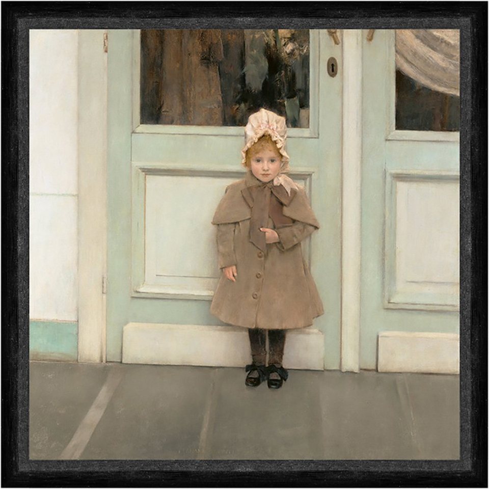 BillerAntik Kunstdruck Jeanne Kefer Fernand Khnopff Kinder Mädchen Mantel Haube Türen Adel Fa, (1 St) von BillerAntik