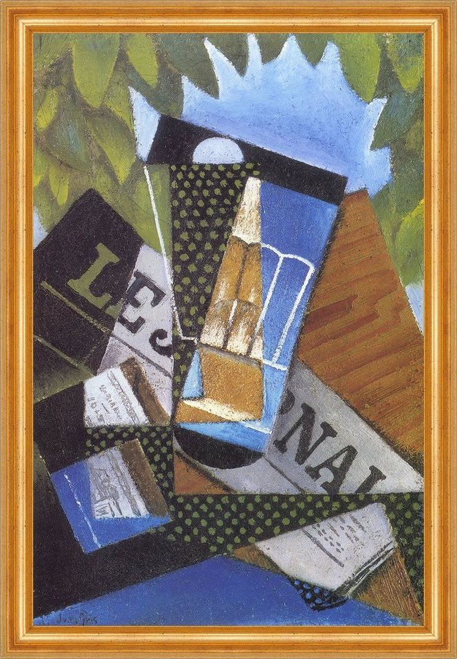 Kunstdruck Juan Gris Glas und Zeitung verre et journal Blätter Museumsgroesse 047, (1 St) von OTTO