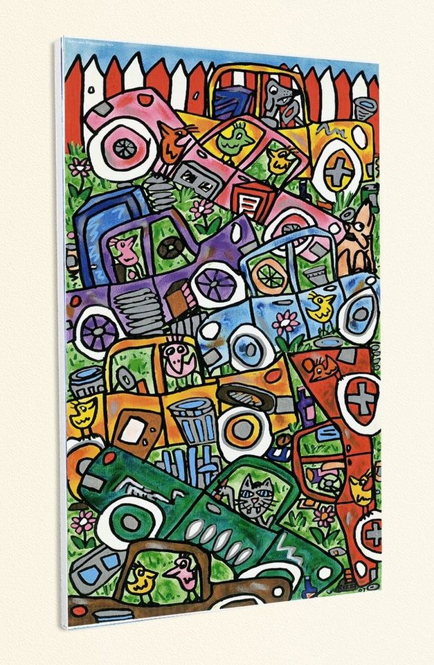 BillerAntik Kunstdruck Junk Junk and more Junk Schrott Zaun Poster Plakat Rizzi Platte 91, (1 St) von BillerAntik