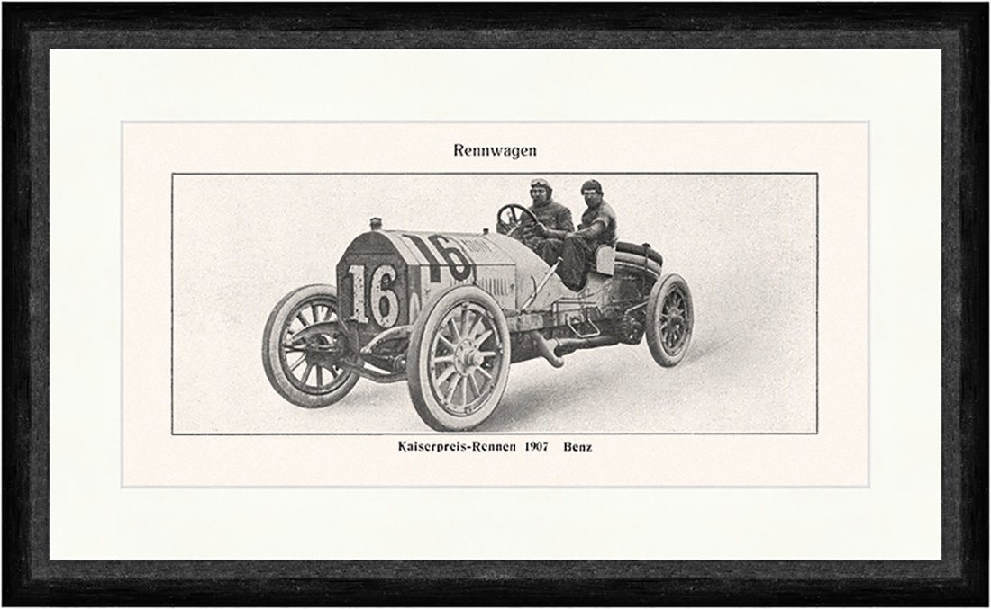 Kunstdruck Kaiserpreis Rennen 1907 Benz Rennwagen Zweisitzer Faks Sport 040, (1 St) von OTTO