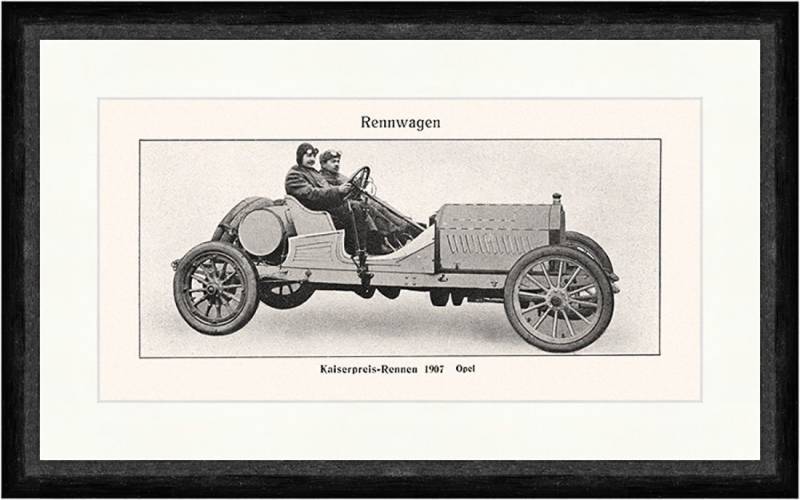 Kunstdruck Kaiserpreis Rennen 1907 Opel Rennwagen Zweisitzer Faks Sport 039, (1 St) von OTTO