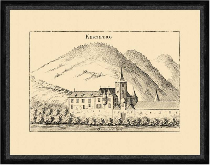 BillerAntik Kunstdruck Kirchberg a. d. Pielach Kirchperg Vischer Faksimile Österreich Burgen, (1 St) von BillerAntik