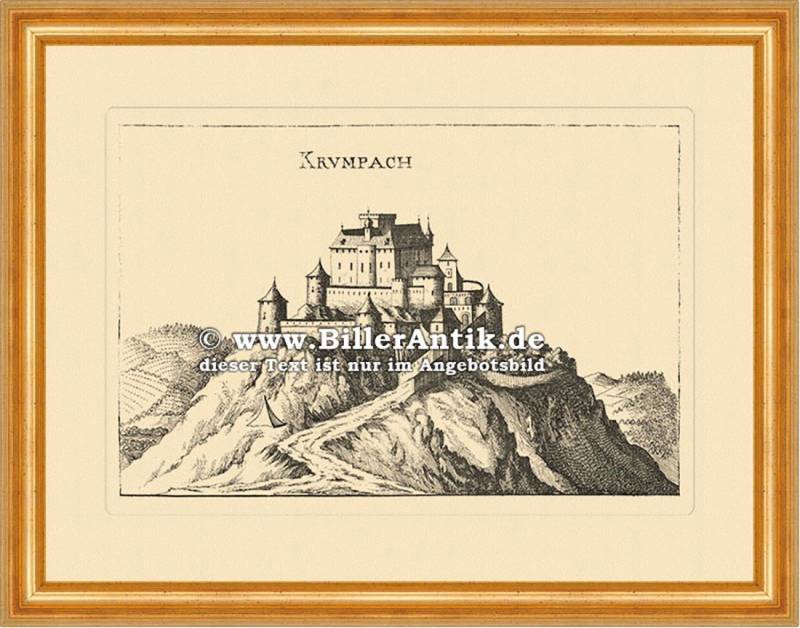 BillerAntik Kunstdruck Krumbach i. d. Buckligen Welt Österreich Burgen und Schlösser 756 Gera, (1 St) von BillerAntik