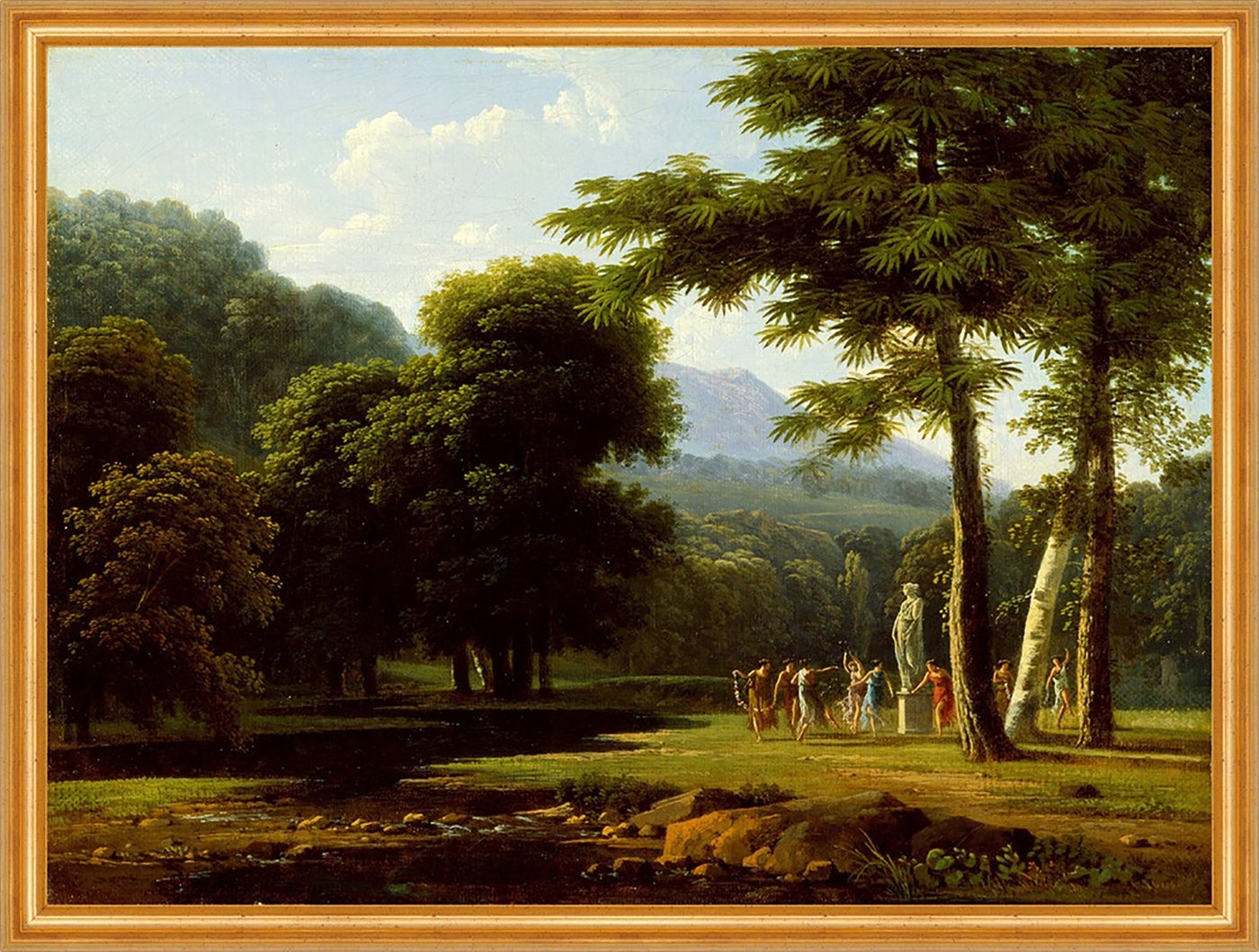 Kunstdruck Landscape Jean-Victor Bertin Landschaft Garten Park Bäume Tanzen B A1, (1 St) von OTTO