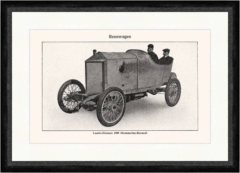 Kunstdruck Laurin Klement 1909 Semmering Rennwagen Zweisitzer Faks Sport 046, (1 St) von OTTO