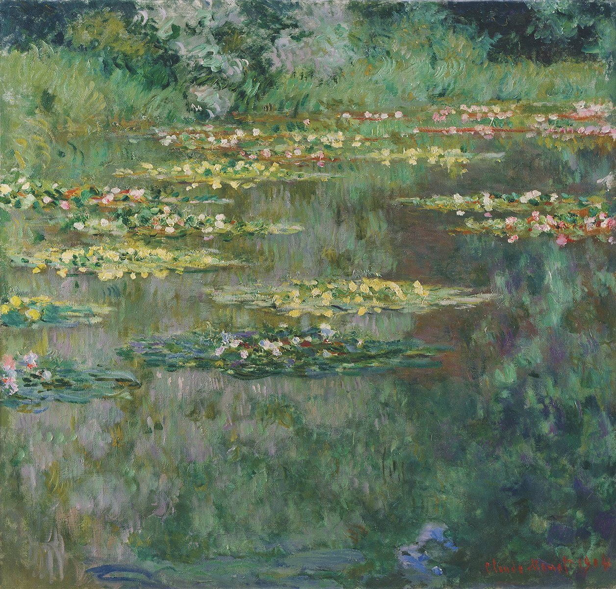 BillerAntik Kunstdruck Le Bassin des Nympheas Claude Monet Teich Wasserlilien Pflanzen Blüte, (1 St) von BillerAntik