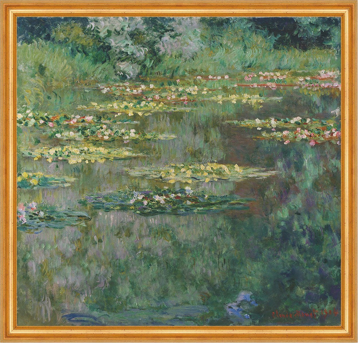 BillerAntik Kunstdruck Le Bassin des Nympheas Claude Monet Teich Wasserlilien Pflanzen Blüte, (1 St) von BillerAntik