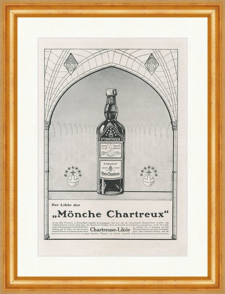 BillerAntik Kunstdruck Likör der Mönche Chartreux Kloster Kartäuser Kräuter Faksimile SP 478, (1 St) von BillerAntik