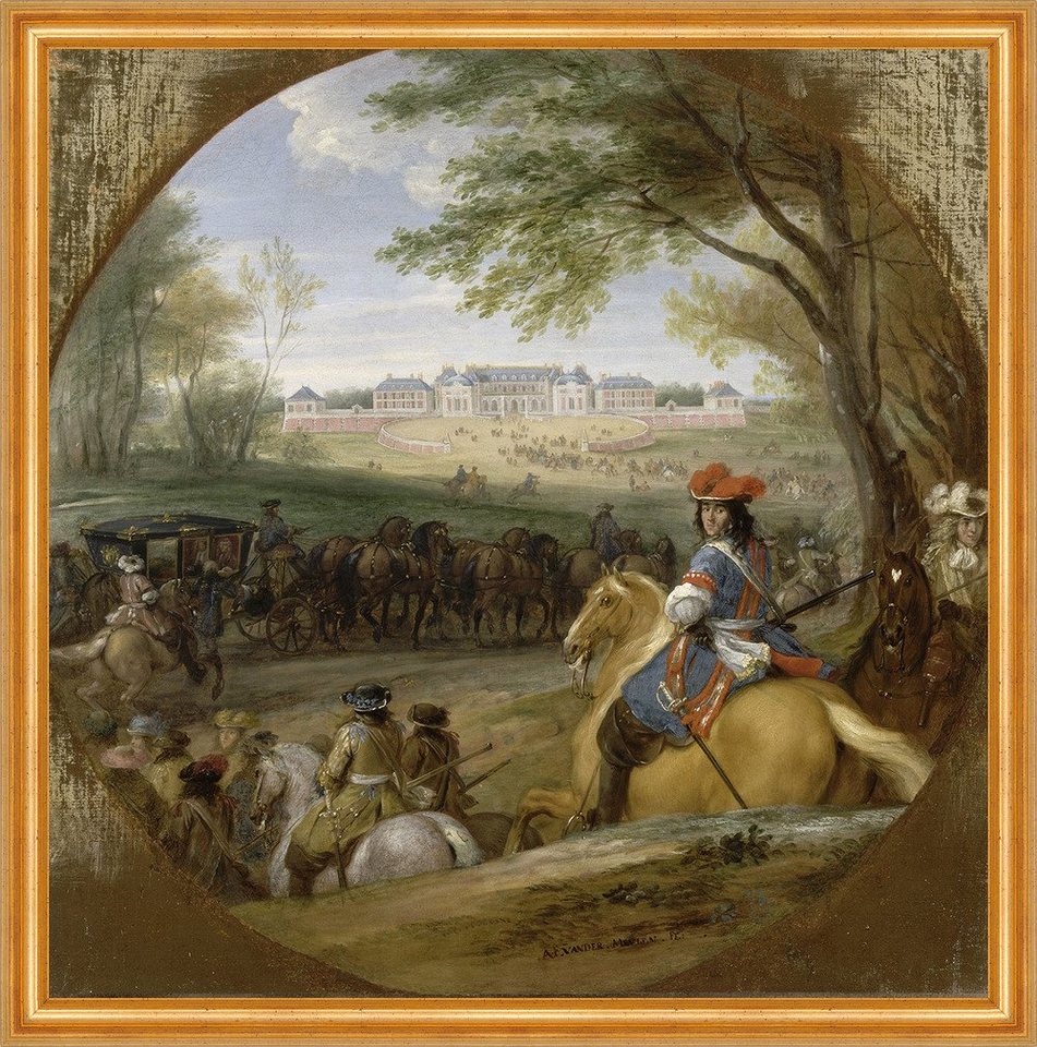 Kunstdruck Louis XIV preceded by his guardsmen Versailles König van der Meulen B, (1 St) von OTTO