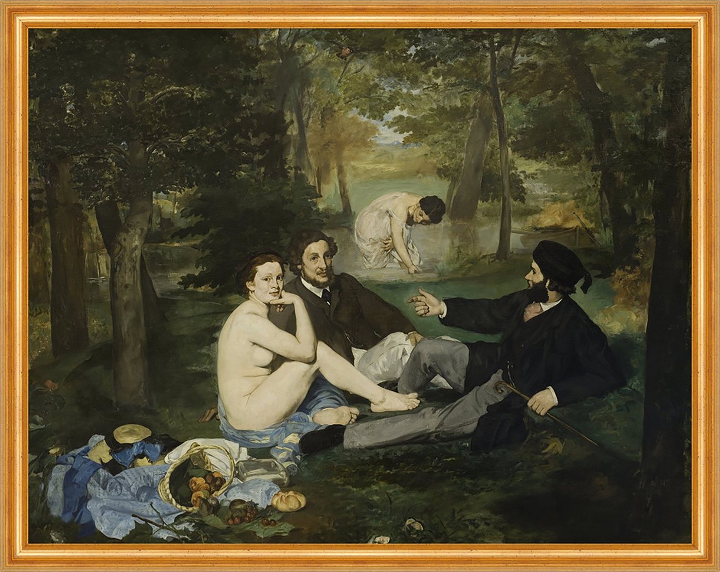 Kunstdruck Luncheon on the Grass Edouard Manet Picknick Garten Wald Bad Wiese B A, (1 St) von OTTO