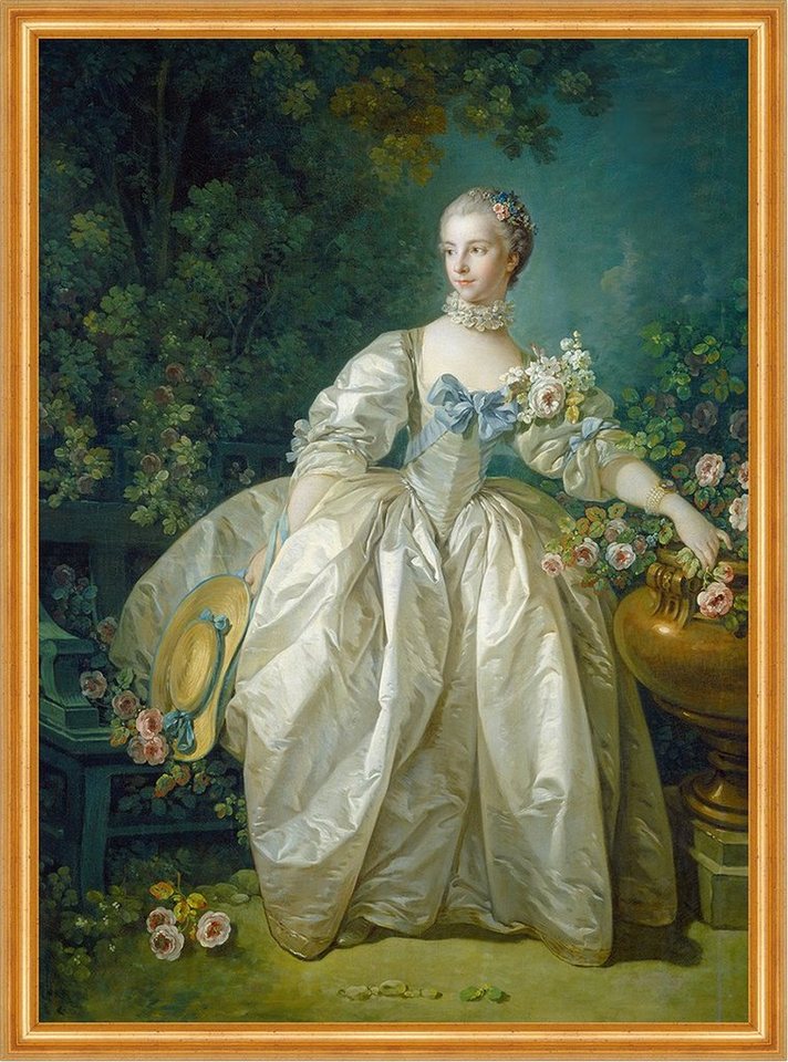 Kunstdruck Madame Bergeret Francois Boucher Mode Frauen Kleider Blumen Rosen B A1, (1 St) von OTTO