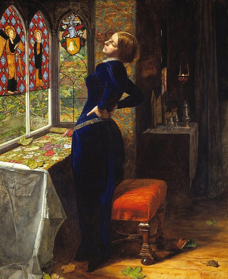 Kunstdruck Mariana John Everett Millais Sankt Glas Fenster Adel Altar Samt B A3 0, (1 St) von OTTO