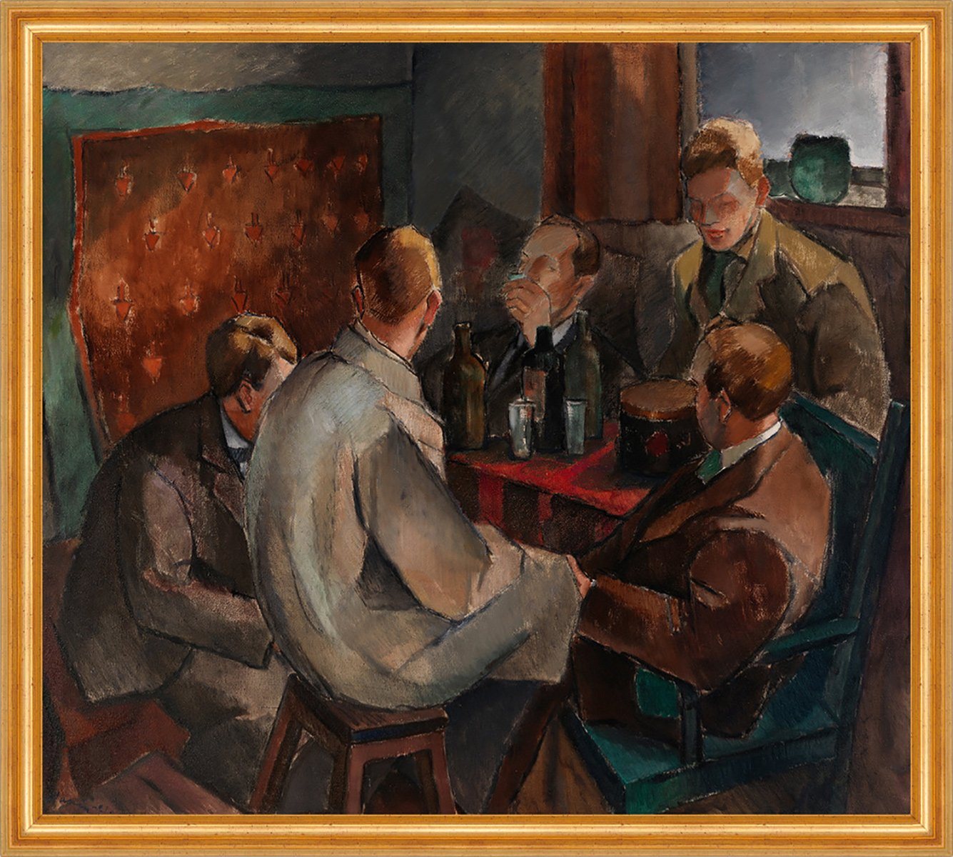 Kunstdruck Members of The November Group Alvar Cawen Männer Rauchen Mäntel Tisch, (1 St) von OTTO