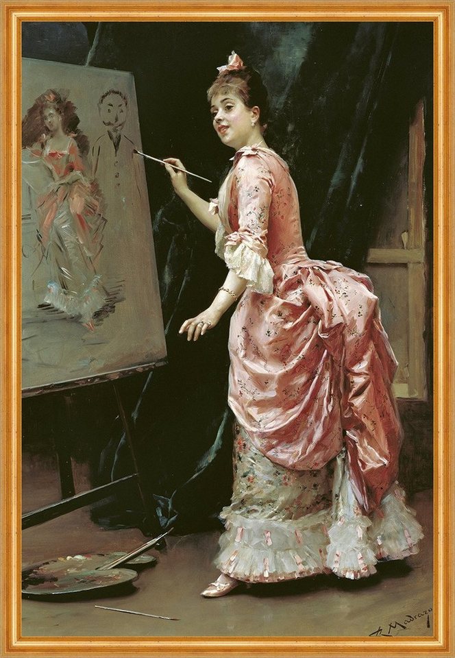 BillerAntik Kunstdruck Model Making Mischief Raimundo de Madrazo y Garreta Malerin Pinsel B A, (1 St) von BillerAntik