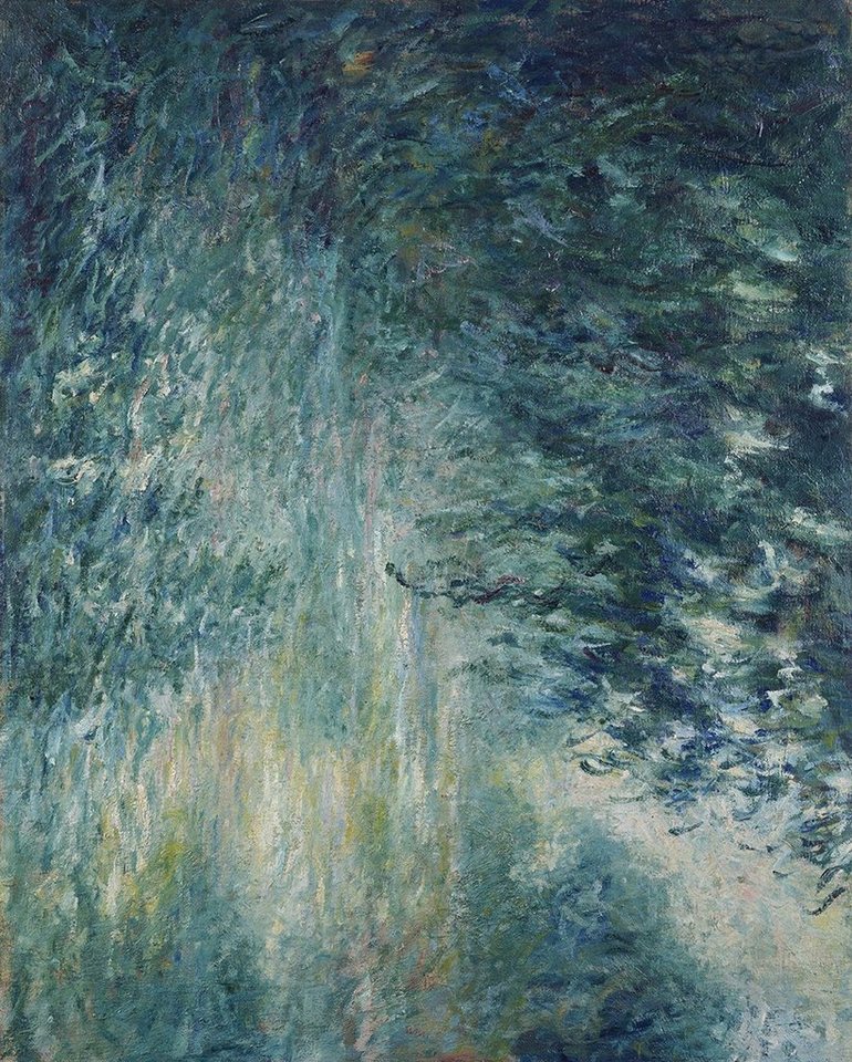 Kunstdruck Morning on the Seine Claude Monet Fluss Frankreich Baum Morgen Wasser, (1 St) von OTTO