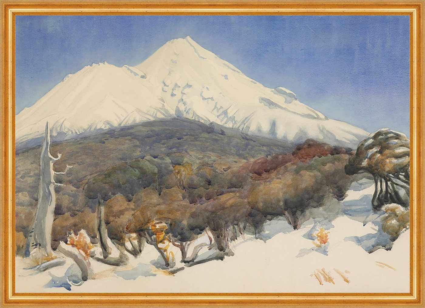 Kunstdruck Mount Egmont James Crowe Richmond Taranaki Neuseeland Schnee Berg B A1, (1 St) von OTTO