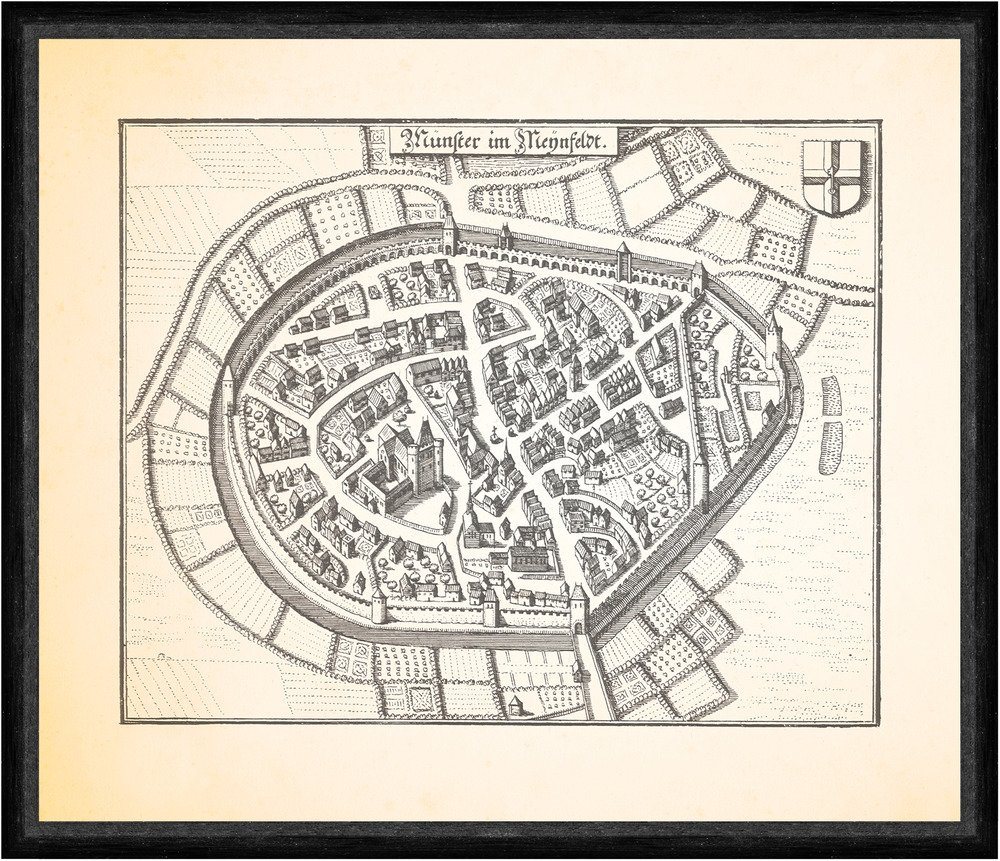 Kunstdruck Münster im Meynfeldt Bad Münster am Stein-Ebernburg Faks_Merian 0877, (1 St) von OTTO