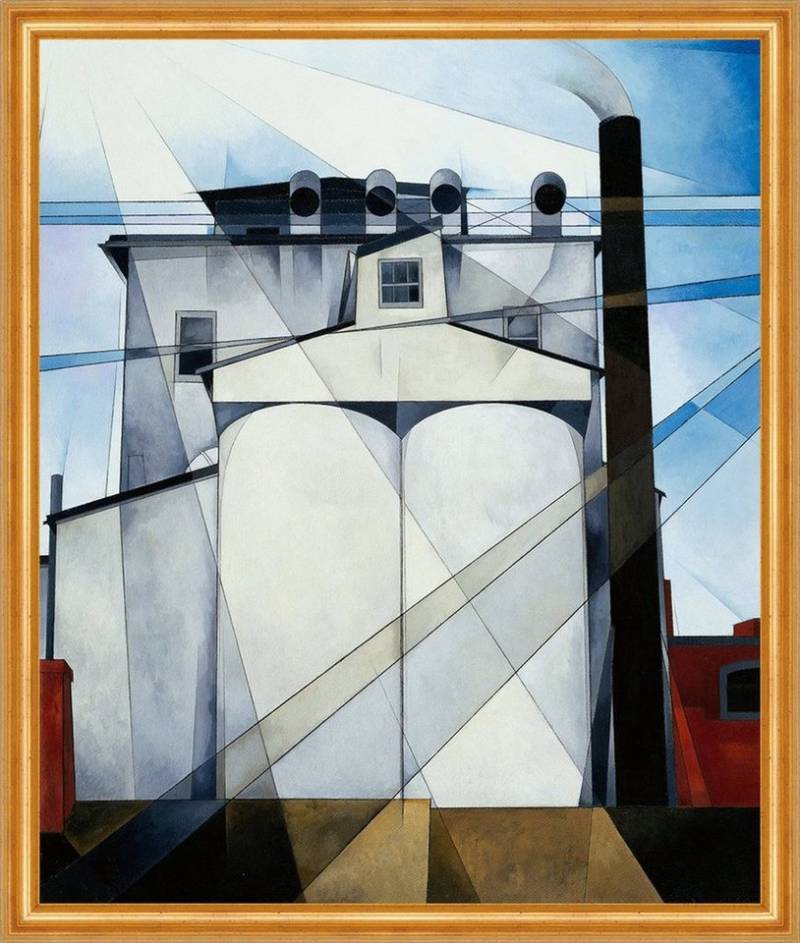 BillerAntik Kunstdruck My Egypt Charles Demuth Häuser Schornstein Qualm Fabrik Dampf Fenster, (1 St) von BillerAntik