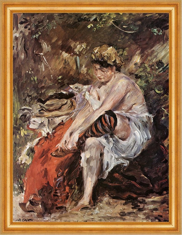 BillerAntik Kunstdruck Nach dem Bade Lovis Corinth Natur Schwimmen See Badehaube H A3 0118 Ge, (1 St) von BillerAntik