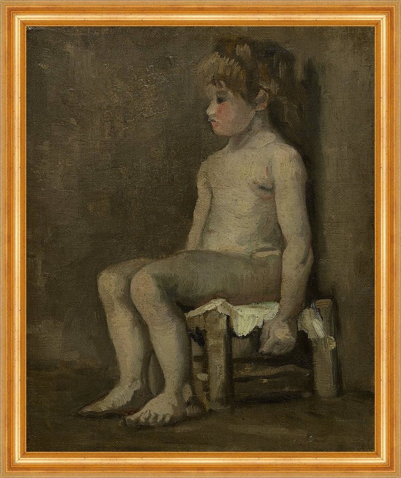 Kunstdruck Nude girl, seated Vincent van Gogh Kind Mädchen Nackt Hocker B A3 0340, (1 St) von OTTO