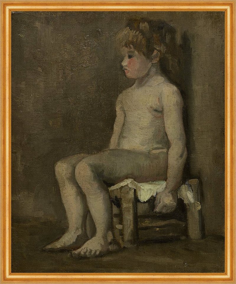 Kunstdruck Nude girl, seated Vincent van Gogh Kinder Mädchen Nackt Sitzen Hocker, (1 St) von OTTO