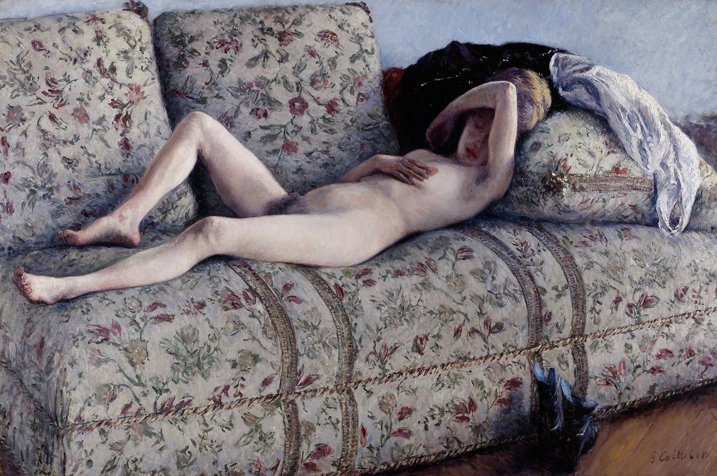 Kunstdruck Nude on a Couch Gustave Caillebotte Nackte Frau Akt Liegen Ruhen B A3, (1 St) von OTTO