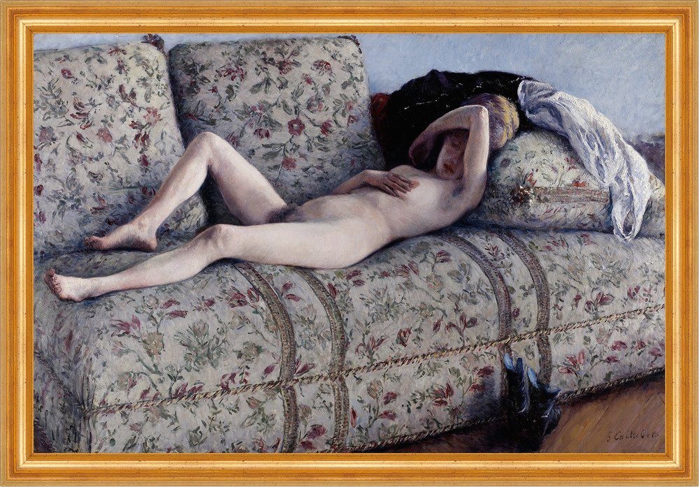 Kunstdruck Nude on a Couch Gustave Caillebotte Nackte Frau Akt Ruhen B A3 02163 G, (1 St) von OTTO