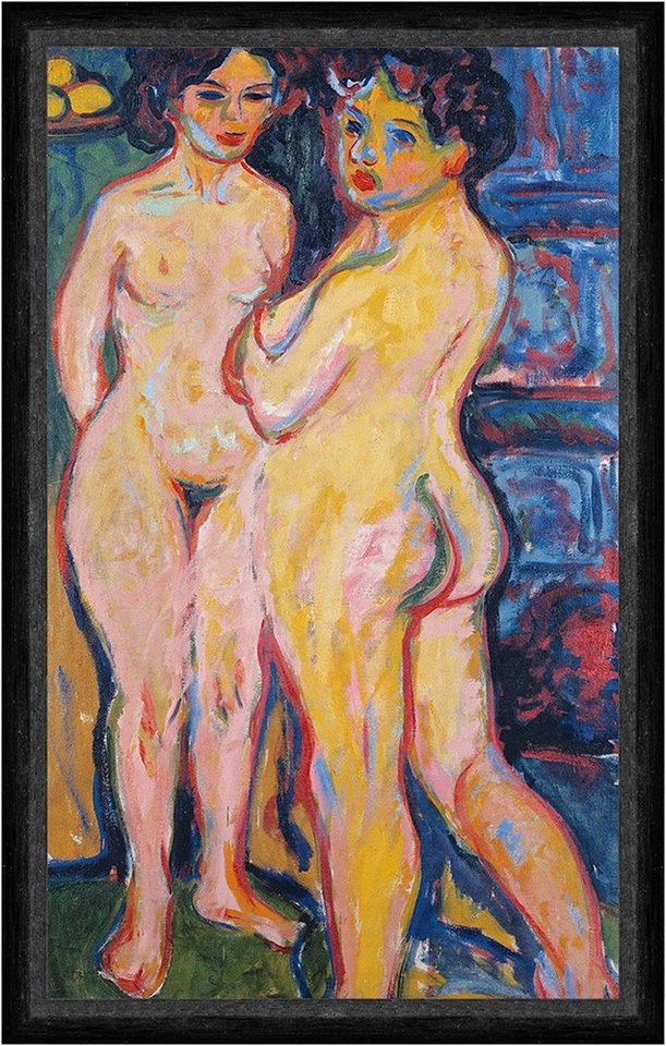 BillerAntik Kunstdruck Nudes Standing by Stove Ernst Ludwig Kirchner Nackte Frauen Ofen Faks_, (1 St) von BillerAntik