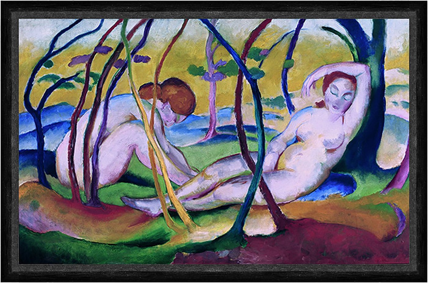 Kunstdruck Nudes under Trees Franz Marc Nackte Frauen Bäume Wald Ausruhen Faks_B, (1 St) von OTTO