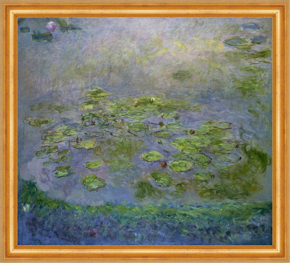 BillerAntik Kunstdruck Nympheas, Waterlilies Claude Monet Blumen Teich Wasserlilien B A3 0121, (1 St) von BillerAntik