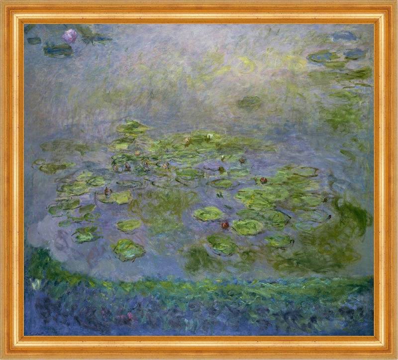 BillerAntik Kunstdruck Nympheas, Waterlilies Claude Monet Blumen Teich Wasserlilien B A3 0121, (1 St) von BillerAntik