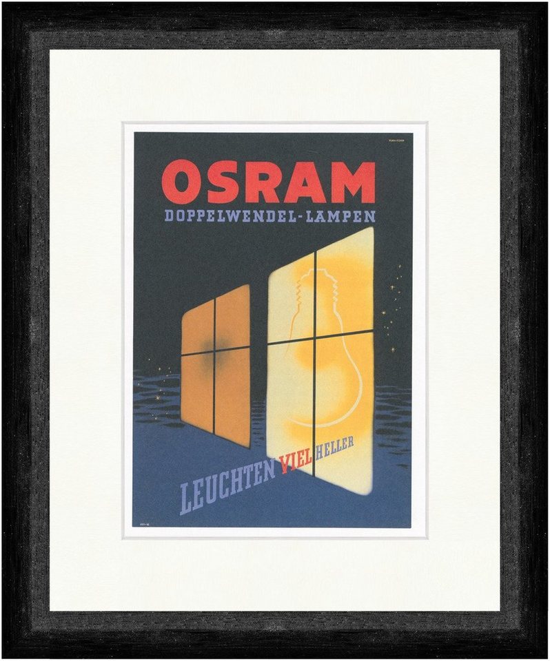 Kunstdruck OSRAM Doppelwendel Lampen Leuchtmittel Werbung Licht Faks_Plakatwelt, (1 St) von OTTO