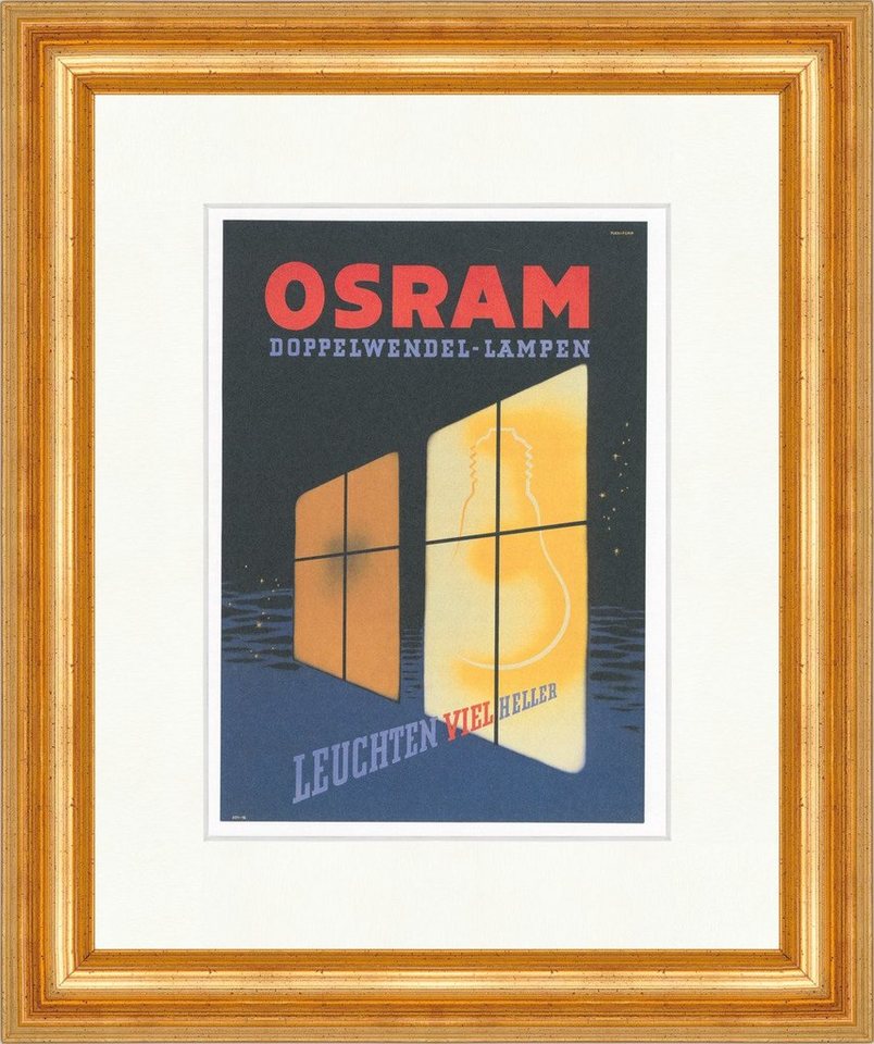 Kunstdruck OSRAM Doppelwendel Lampen Leuchtmittel Werbung Licht Plakatwelt 403 G, (1 St) von OTTO