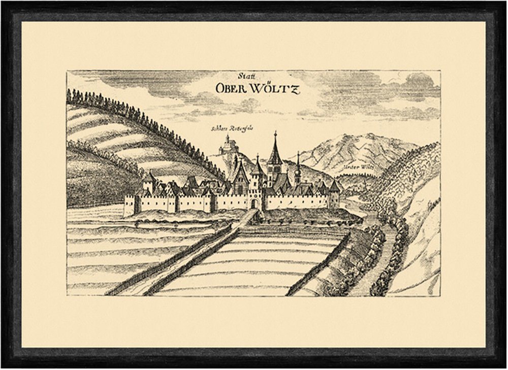 Kunstdruck Oberwölz Wöltz Lachtal Murau Schloss Vischer Faksimile Österreich Burg, (1 St) von OTTO
