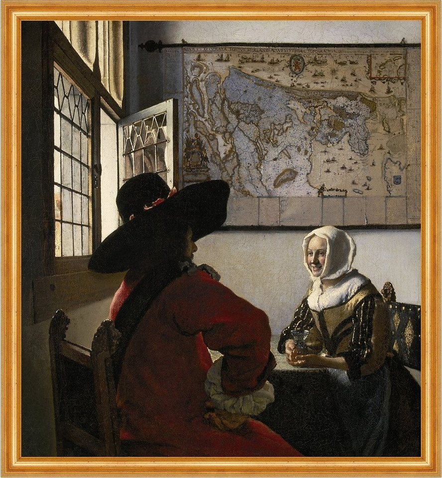 Kunstdruck Officer and Laughing Girl Jan Vermeer Landkarte Lachen Frau Fenster B, (1 St) von OTTO