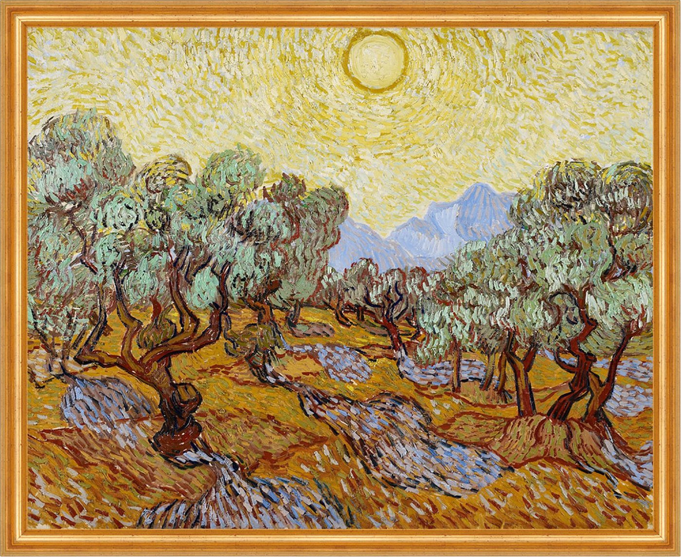 Kunstdruck Olive Trees Vincent van Gogh Bäume Garten Oliven Hain Sonne Früchte B, (1 St) von OTTO