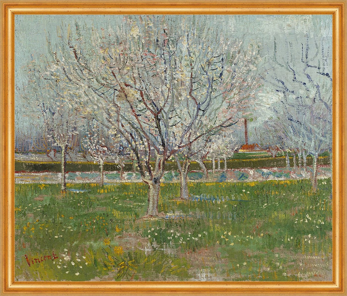 Kunstdruck Orchard in Blossom, Plum Trees Vincent van Gogh Obstgarten Pflaumen B, (1 St) von OTTO