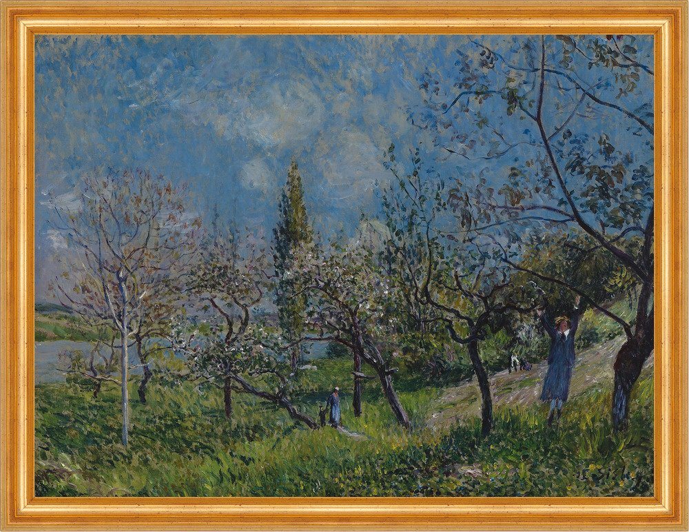 Kunstdruck Orchard in Spring Alfred Sisley Obstgarten Gärtner Bäume B A3 00411 Ge, (1 St) von OTTO