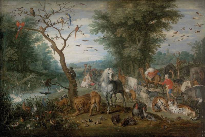 BillerAntik Kunstdruck Paradise Landscape with Animals Pieter Bruegel Sankt Paradies Tiere B, (1 St) von BillerAntik